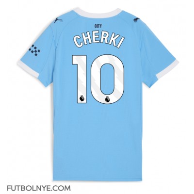 Camiseta Manchester City Rayan Cherki #10 Primera Equipación para mujer 2025-26 manga corta Camiseta Manchester City Rayan Cherki #10 Primera Equipación para mujer 2025-26 manga corta